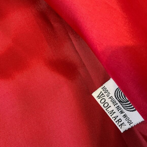 Pendleton Vintage Wool Pea Coat ANCHOR BUTTONS Size 8 Lined Jacket maroon USA - Picture 10 of 12